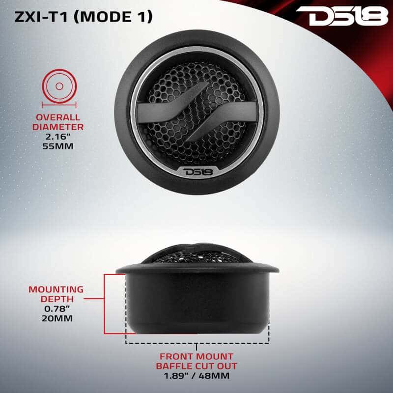 DS18 — DS18 1.7in Dome Tweeter Neodymium 50 Watts RMS 1in Pei Vc 4 ohm - view 8