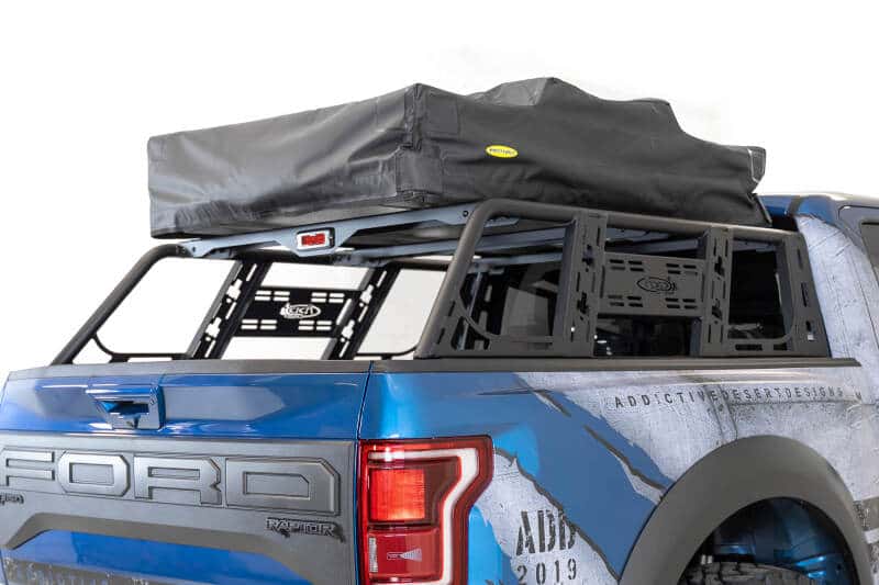 Addictive Desert Designs — Addictive Desert Designs 2015+ Ford F-150 Overlander Chase Rack w/ 3rd Brake Light - Hammer Black
Truck Bed Rack
Bed Rack - view 17