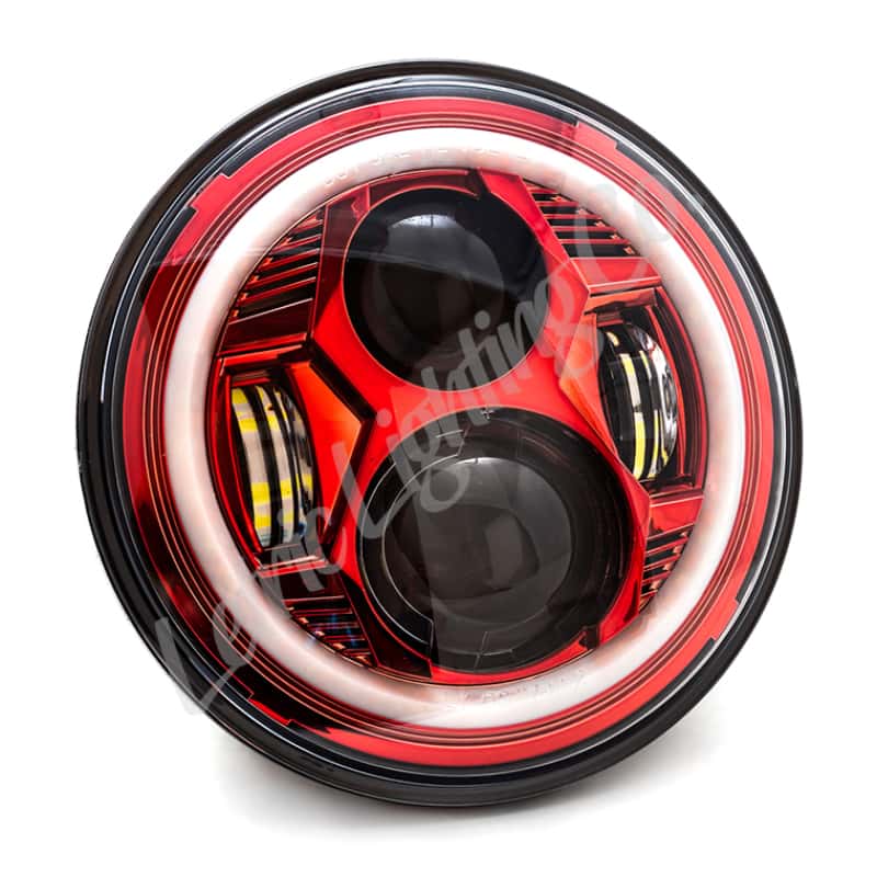 Letric Lighting — Letric Lighting 7? Red Color Collection LED Headlamp with Full Halo - view 1