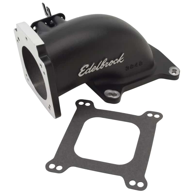 Edelbrock — Edelbrock Low Profile Intake Elbow 90mm Throttle Body to Square-Bore Flange Black Finish
FUEL INJECTION COMPO - view 3