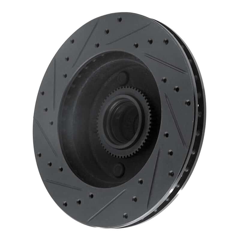 R1 Concepts — R1 94-03 Ford E-150 Club Wagon Front Right Drilled & Slotted Black Brake Rotor
R1 Brake Rotor Drill - view 4