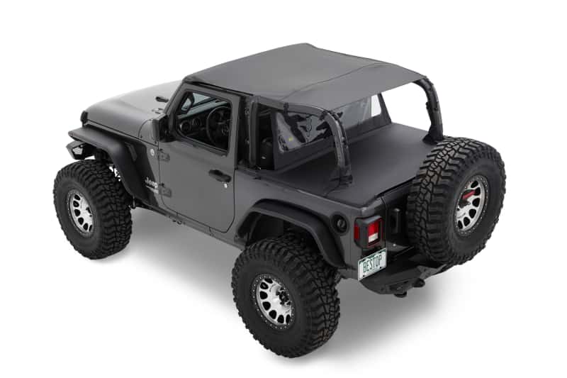 Bestop — Bestop 18-23 Jeep Wrangler JL 2-Door Header Safari Bikini (Black Diamond)
Safari Bikini - view 1