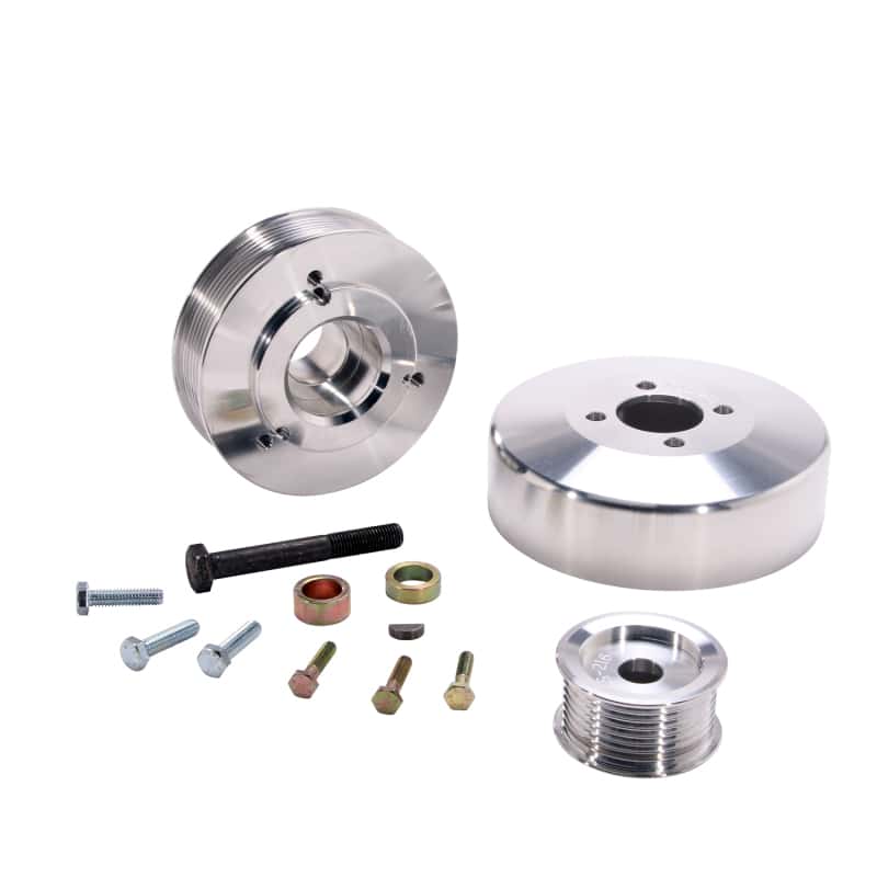 BBK — BBK 97-04 Ford F150 Expedition 4.6 5.4 Underdrive Pulley Kit - Lightweight CNC Billet Aluminum (3pc)
Under Drive Pulleys
Pulley Kit - view 1