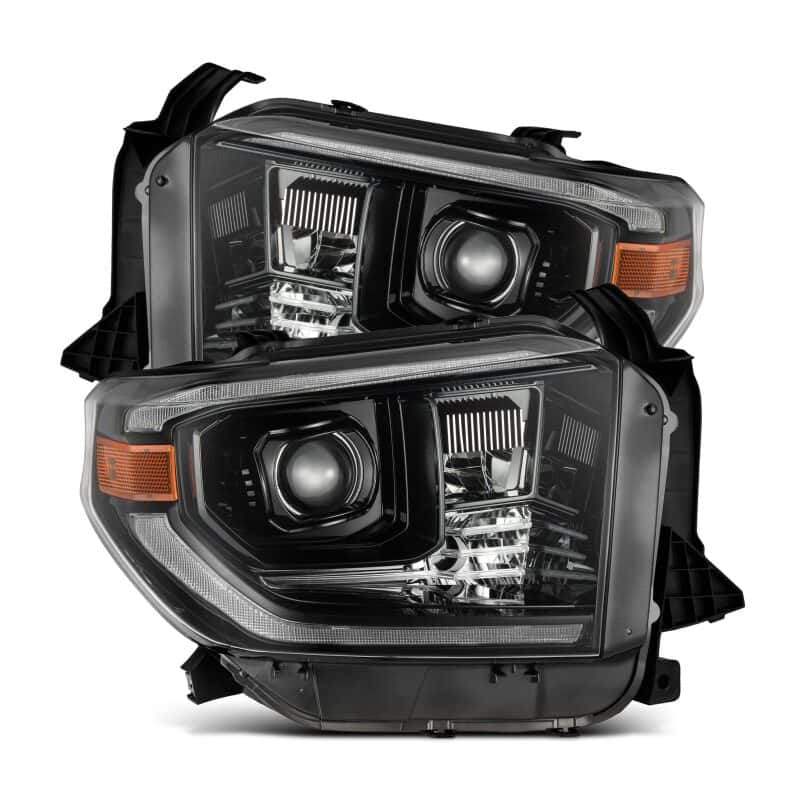 AlphaRex — AlphaRex 14-21 Toyota Tundra LUXX-Series LED Proj Headlights Alpha-Blk w/Actv Light & Seq. Sig + DRL
Projector Headlights - view 1