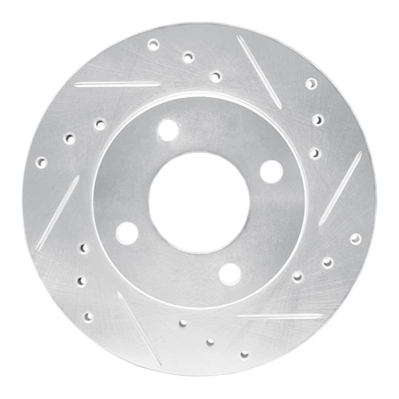R1 Concepts — R1 92-00 Dodge COLT Front Right Drilled & Slotted Silver Brake Rotor
R1 Brake Rotor Drill - view 1