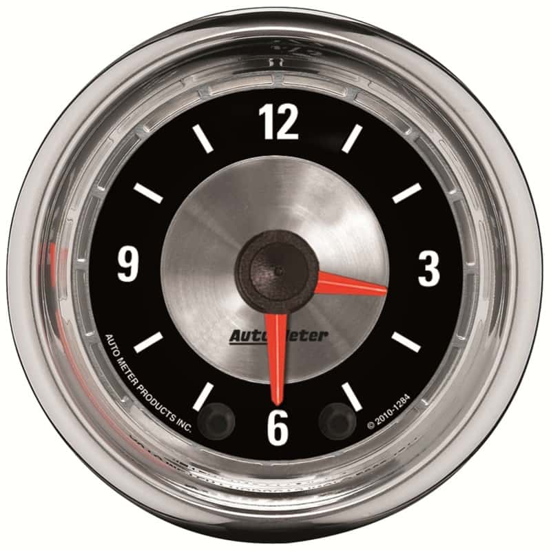 AutoMeter — Autometer American Muscle 52mm Full Sweep Electric 12hr Analog Clock Gauge
2" CLOCK ANALOG AM - view 1