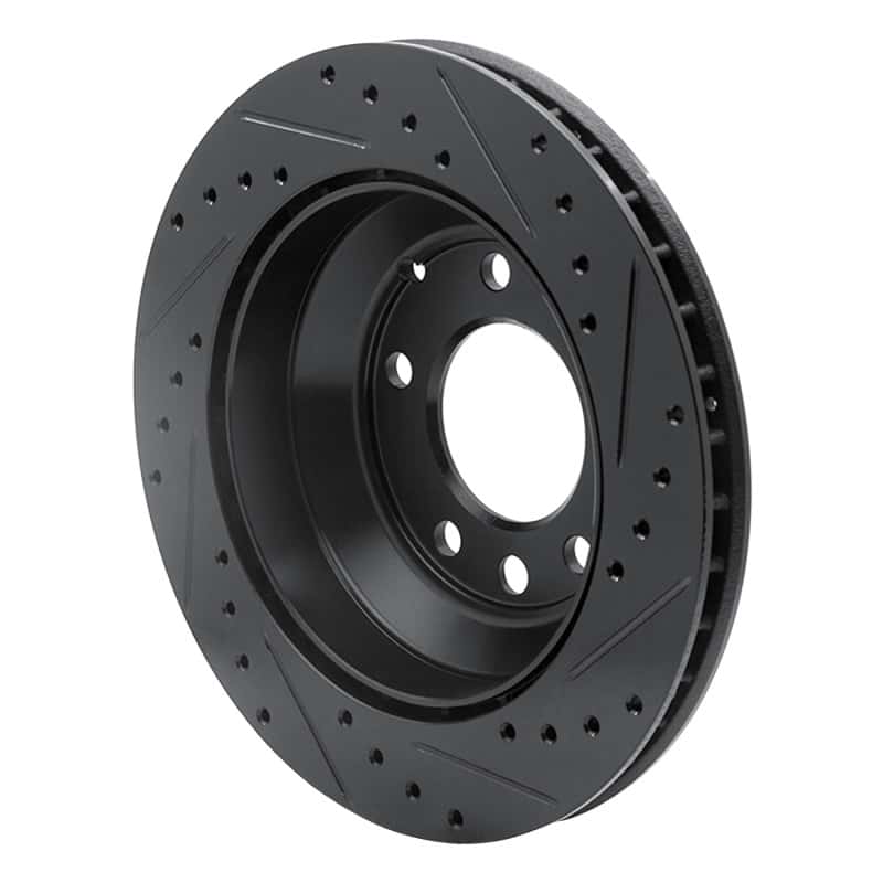 R1 Concepts — R1 03-18 Audi Q7 Rear Left Drilled & Slotted Black Brake Rotor
R1 Brake Rotor Drill - view 4