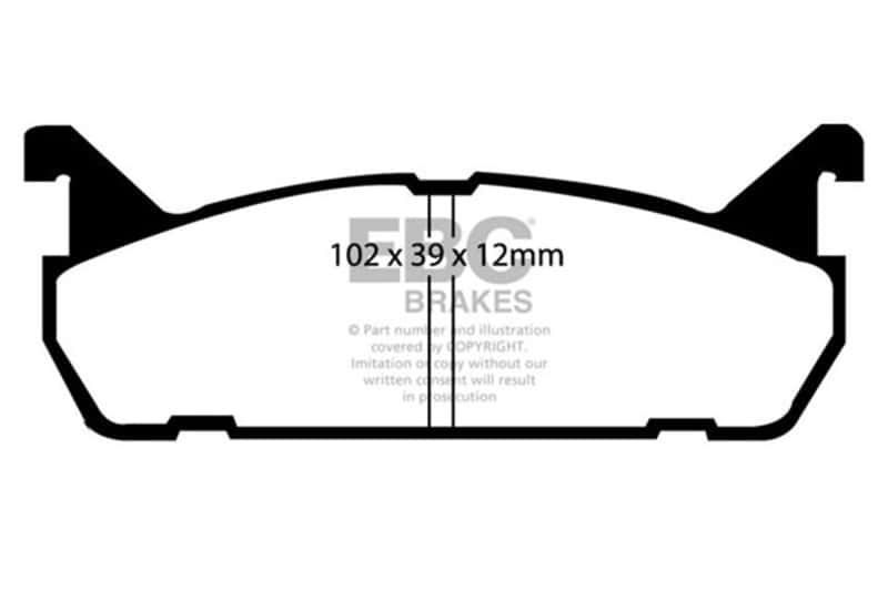 EBC — EBC 91-96 Ford Escort 1.8 Yellowstuff Rear Brake Pads
Disc Brake Pad - view 1