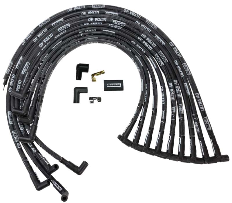 Moroso — Moroso Chevrolet Small Block Ignition Wire Set - Ultra 40 - Sleeved - HEI - 90 Degree - Black - view 2