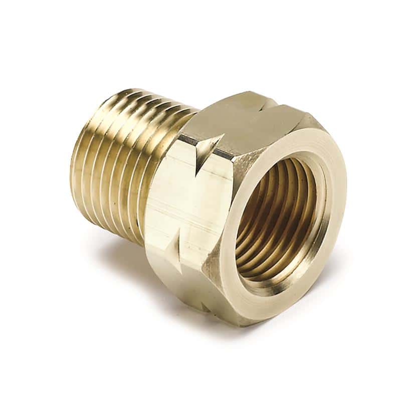 AutoMeter — Autometer Brass Adapter Fitting - 3/8in NPT Male - 5/8in UNF Female
FIT 3/8 NPT TMP EXT - view 2