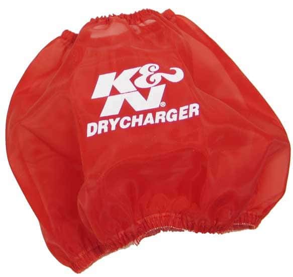K&N Engineering — K&N Round Tapered Drycharger Air Filter Wrap Red 7.5in Base ID / 4.5in Top ID / 6in Height - view 2