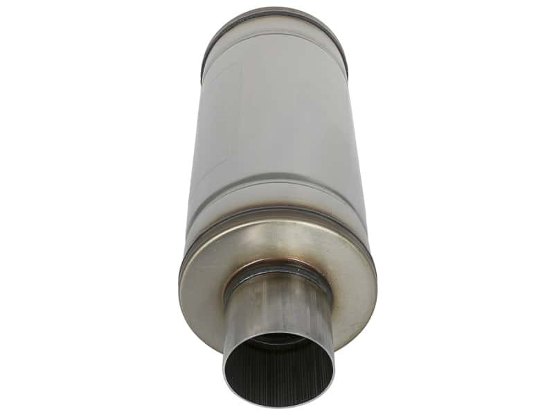 aFe — aFe MACH Force-Xp 409 SS Muffler 3in Center/Center 14in L x 6in Dia - Round Body
MACH ForceXp Muffler - view 3