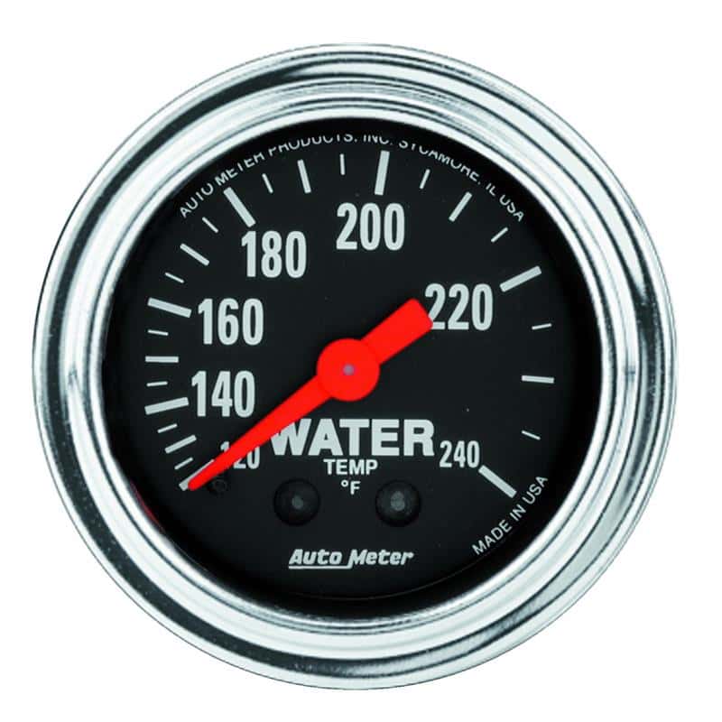 AutoMeter — AutoMeter Gauge Water Temp 2-1/16in. 120-240 Deg. F Mechanical Traditional Chrome
2" WATER TEMP, 120-2 - view 2