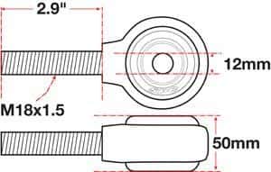 SPC Performance — SPC Performance xAxis Rod End Ball Joint
CROSSAXIS ROD END
XAXIS JOINT - view 2