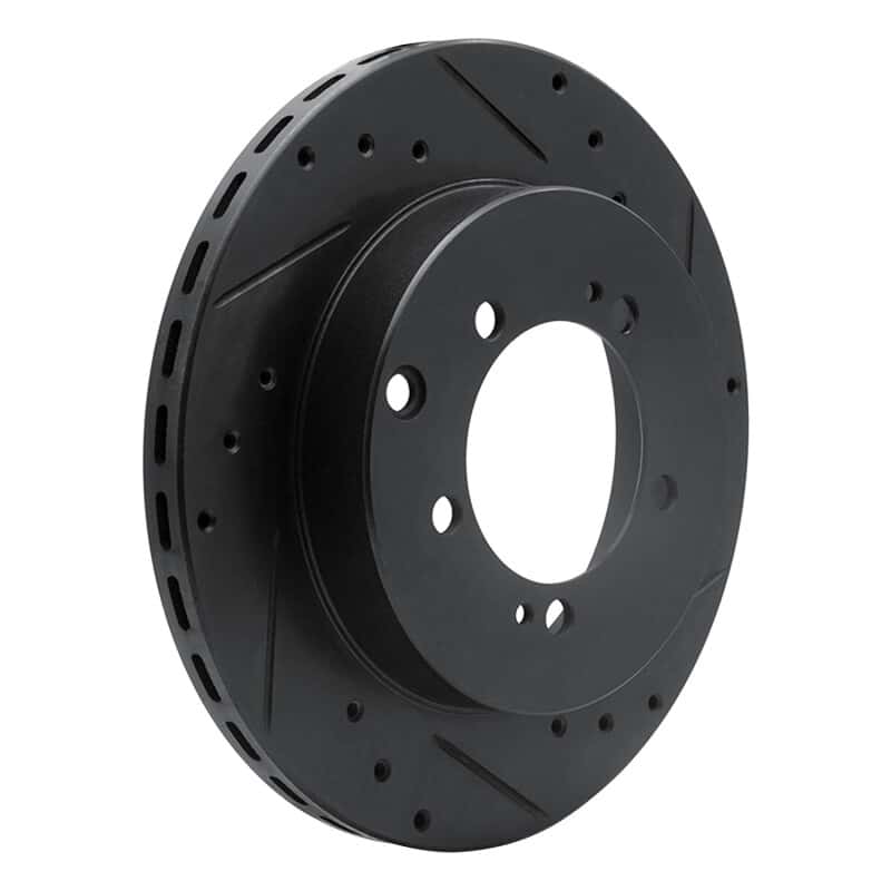 R1 Concepts — R1 91-93 Dodge STEALTH Rear Right Drilled & Slotted Black Brake Rotor
R1 Brake Rotor Drill - view 2