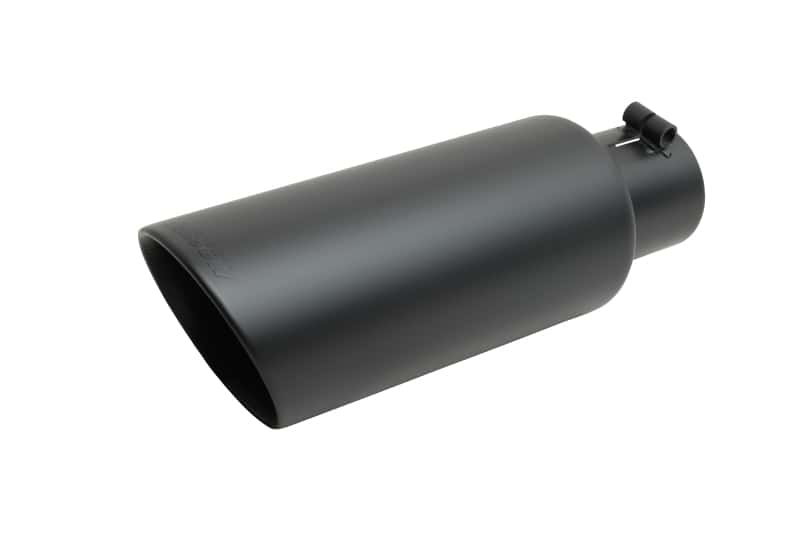 Gibson — Gibson Round Dual Wall Slash-Cut Tip - 4in OD/2.75in Inlet/12in Length - Black Ceramic
Exhaust Tip - view 1