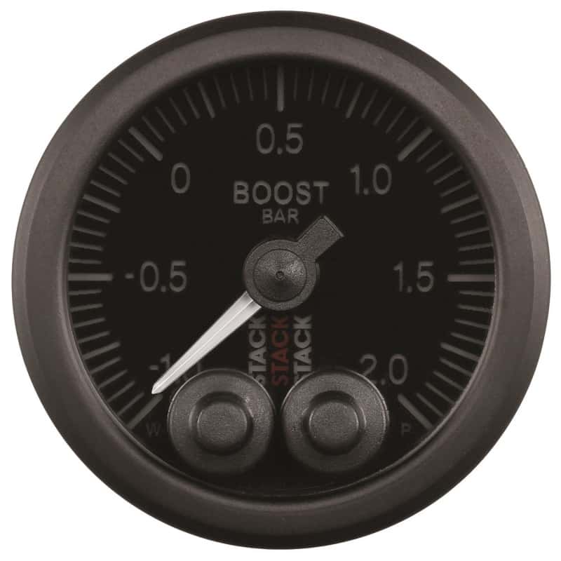 AutoMeter — Autometer Stack 52mm -1 to +2 Bar (Incl T-Fitting) Pro-Control Boost Pressure Gauge - Black
Ga Boost PC Blk 2Bar - view 2