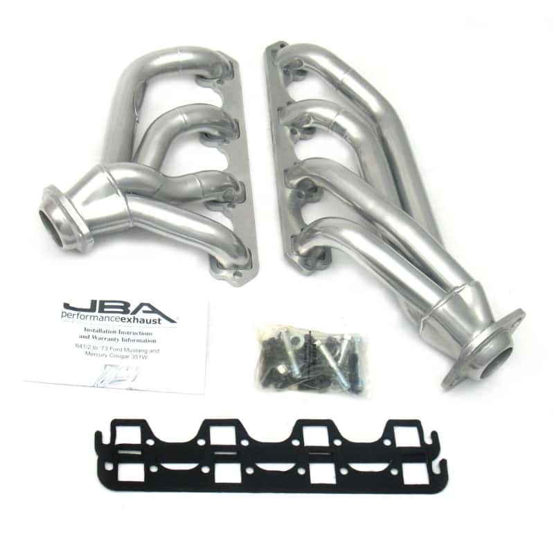 JBA — JBA 65-73 Ford Mustang 351W SBF 1-5/8in Primary Silver Ctd Mid Length Header
Exhaust Header - view 2