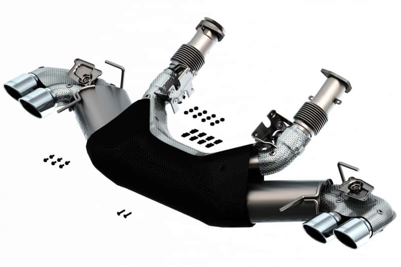 Borla — Borla 2020 Chevrolet Corvette C8 6.2L S-Type Exhaust System Dual Round A/C Tips 4inx 4.75in
Cat-Back System - view 1