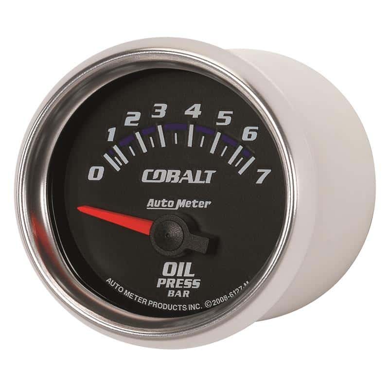 AutoMeter — Autometer Cobalt 52mm 0-7 BAR Short Sweep Electric Oil Pressure Gauge
GA 2" OILP 7BAR E CB - view 4