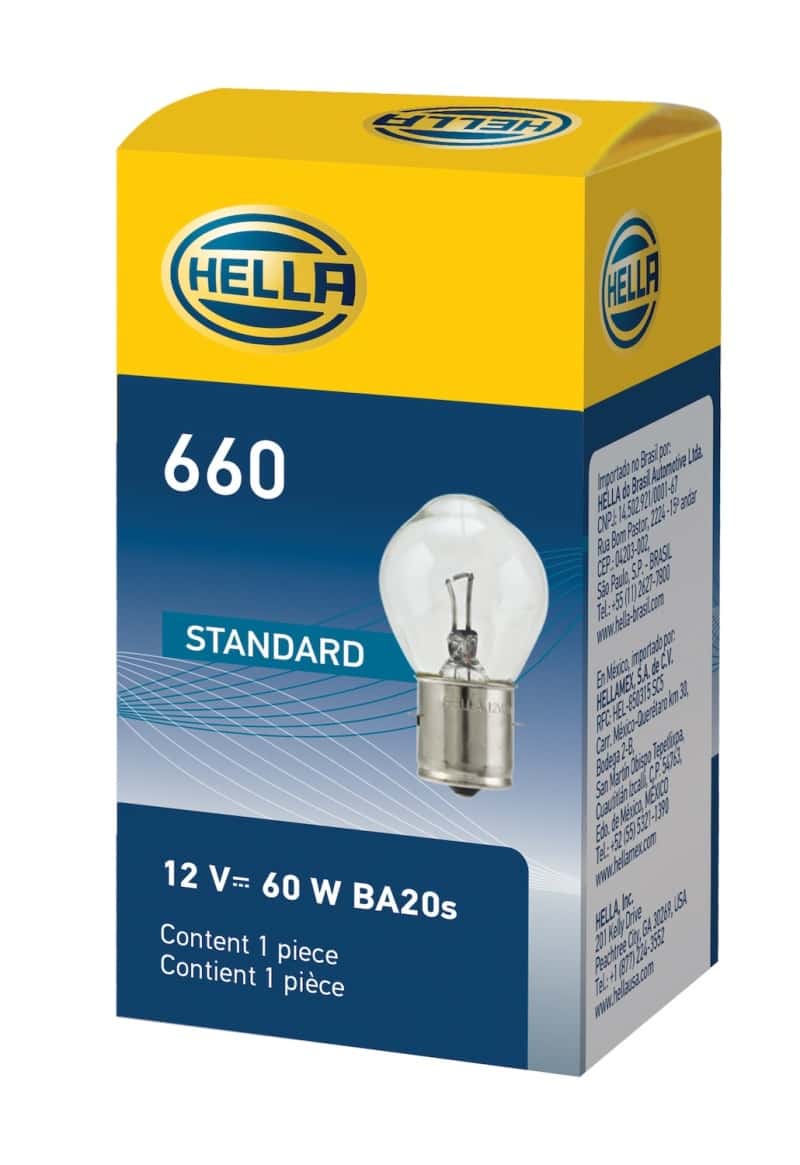 Hella — Hella Bulb 660 12V 60W Ba20S B11
660 Incan Bulb - view 7