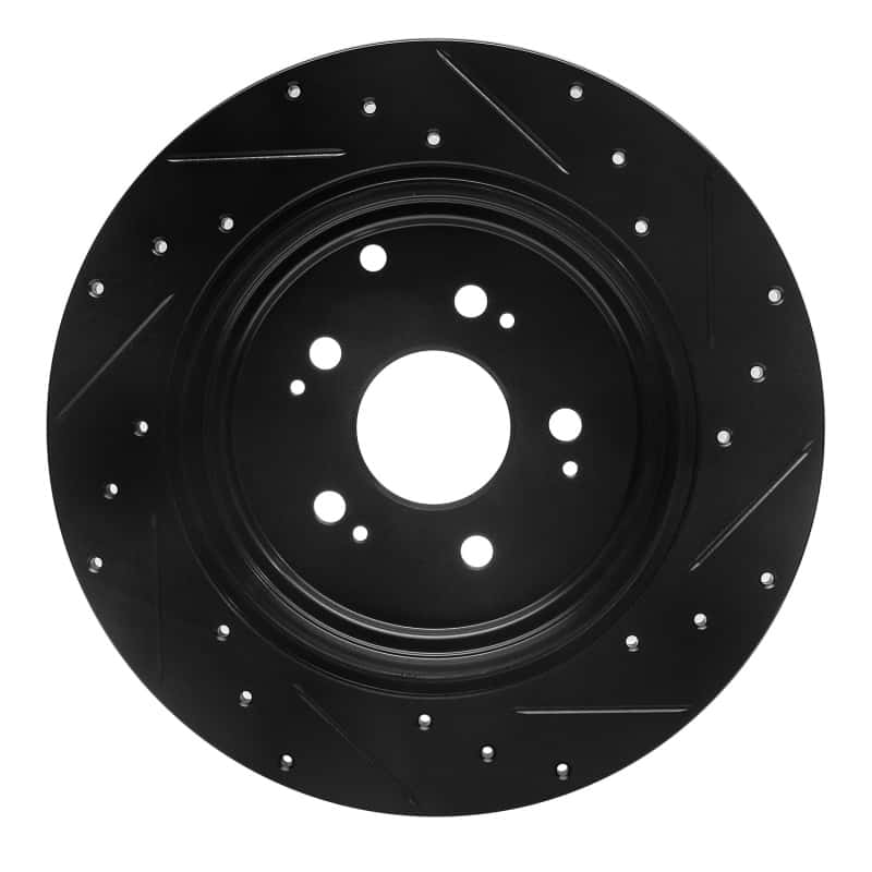 R1 Concepts — R1 06-14 Honda Ridgeline Rear Left Drilled & Slotted Black Brake Rotor
R1 Brake Rotor Drill - view 5