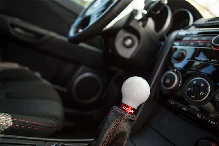COBB — Cobb 07-13 Mazdaspeed3 & 06-07 Mazdaspeed6 Shift Knob - White Knob w/Race Red Base - view 2