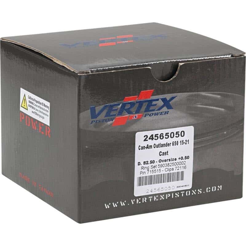 Vertex Pistons — Vertex Piston 04-05 Can-Am Outlander 330 2x4 330cc +0.50mm Oversized Cast Replica Piston Kit - view 5