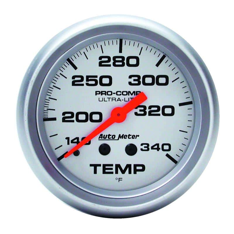 AutoMeter — Autometer Ultra-Lite 2-5/8in Mechanical 140-340 Degree F Temperature Gauge
2-5/8" TEMP GA, 140- - view 1