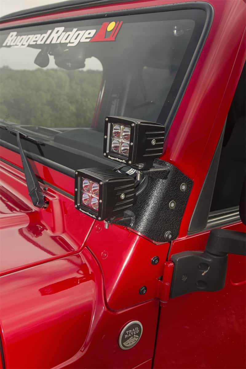 Rugged Ridge — Rugged Ridge 97-06 Jeep Wrangler TJ Textured Black Dual A-Pillar Light Mount
OrdRacingLampMnt
OFFROAD_LIGHTING - view 4