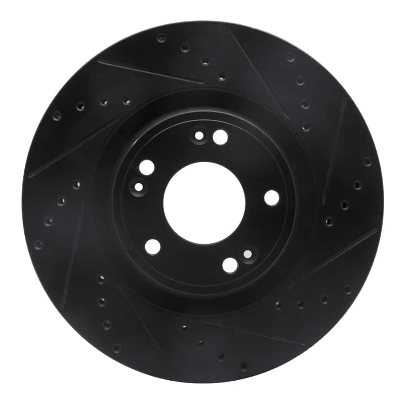 R1 Concepts — R1 09-11 Hyundai Genesis Sedan Front Right Drilled & Slotted Black Brake Rotor
R1 Brake Rotor Drill - view 1