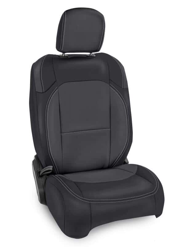PRP Seats — PRP 2018+ Jeep Wrangler JLU/4 Door/ Jeep Gladiator JT/ Rubicon Front Seat Covers (Pair) - Black/Grey
Seat Covers - view 2