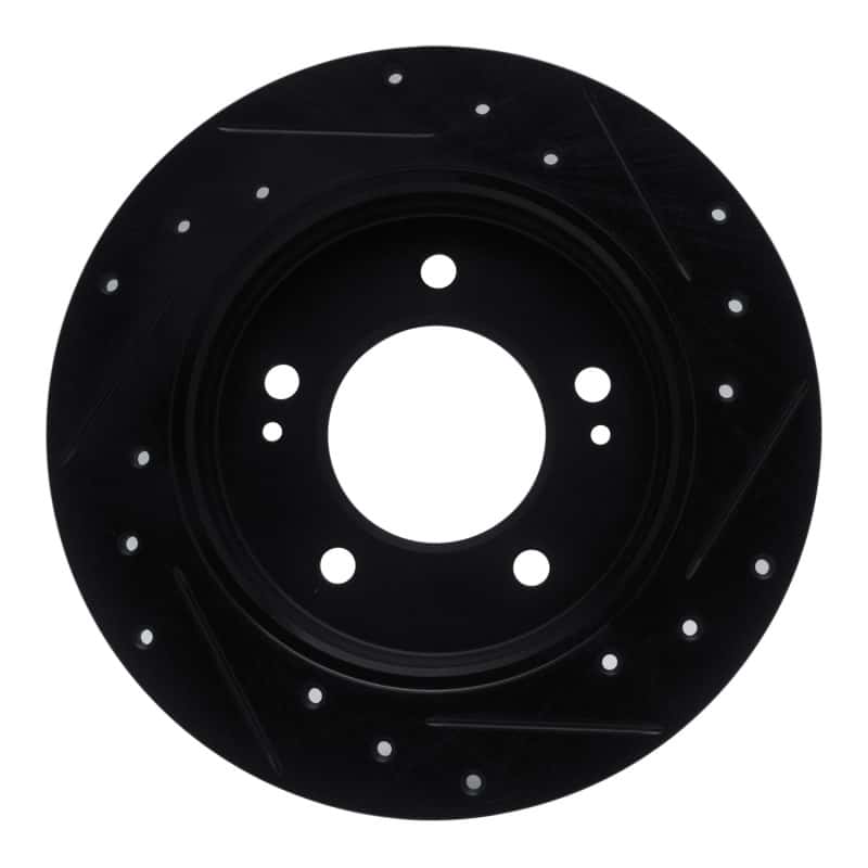 R1 Concepts — R1 17-25 Hyundai Elantra GT Rear Left Drilled & Slotted Black Brake Rotor
R1 Brake Rotor Drill - view 5