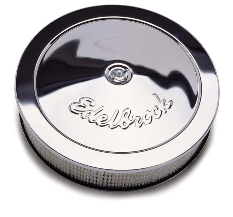 Edelbrock — Edelbrock Air Cleaner Pro-Flo Series Round Steel Top Paper Element 14In Dia X 3 313In Chrome
CHROME/PRO-FLO - view 1