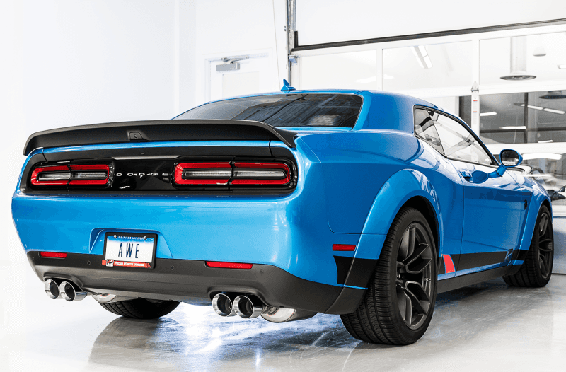 AWE Tuning — AWE Tuning 2015+ Dodge Challenger 6.4L/6.2L SC Track Edition Exhaust - Quad Chrome Silver Tips
Track Exhaust - view 8
