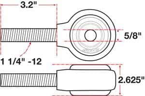 SPC Performance — SPC Performance xAxis Rod End Ball Joint
CROSSAXIS ROD END
XAXIS JOINT - view 2