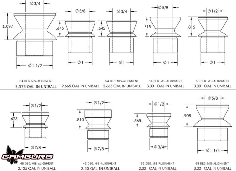 Camburg — Camburg 1in. x 3/4in. Hi-misalignment Spacers (pair)
Misalignment Spacers - view 2