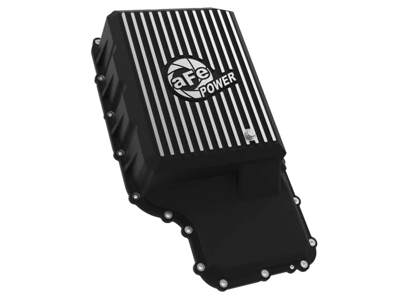 aFe — aFe 20-21 Ford Truck w/ 10R140 Transmission Pan Black POWER Street Series w/ Machined Fins
Transmission Pan - view 3
