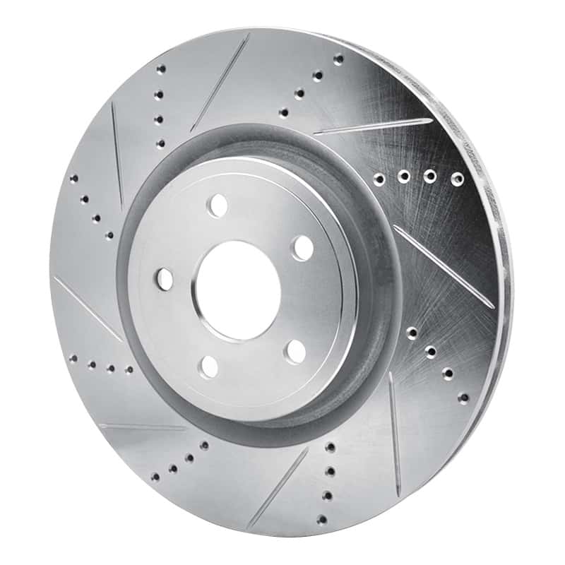 R1 Concepts — R1 2012-2025 Dodge Durango Front Left Drilled & Slotted Silver Brake Rotor
R1 Brake Rotor Drill - view 2