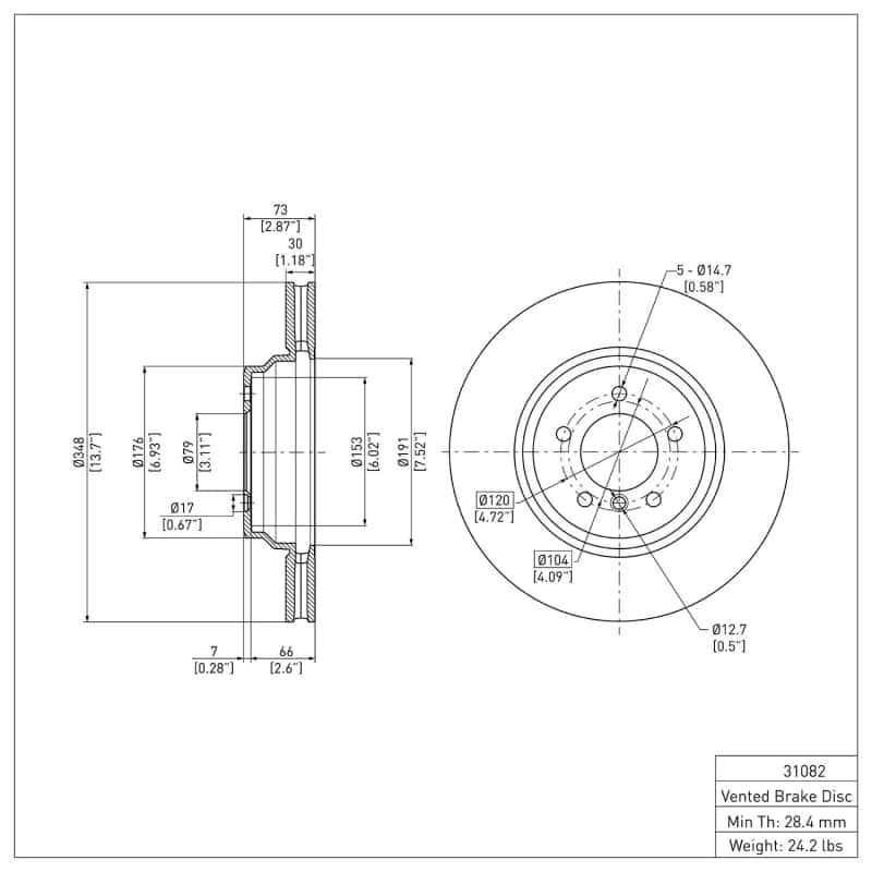 DFC — DFC 07-15 BMW 335d Front GeoSPEC Coated Rotor
DFC Brake Rotor - view 2
