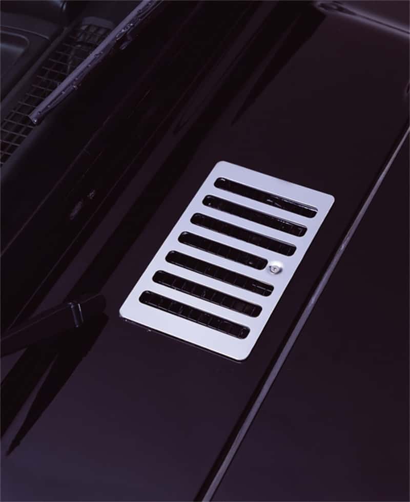 Rugged Ridge — Rugged Ridge 98-06 Jeep Wrangler TJ Stainless Steel Cowl Vent Cover
Cowl Vent Cover
Hood Vent - view 1