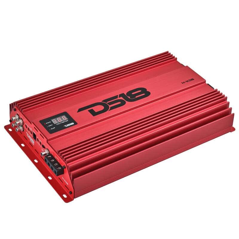 DS18 — DS18 1-Channel Amp 9200 Burst/0.5ohm 5000/1ohm 3500/2ohm 2200/4ohm Watts RMS w/ Voltmeter Red - view 4