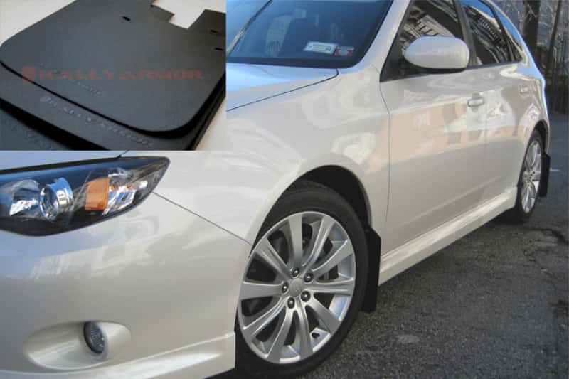 Rally Armor — Rally Armor 08-10 Subaru WRX / 08-11 Impreza 2.5i (Hatch/Sedan) Basic Black Mud Flap w/Black Logo
Mud Flap - view 1