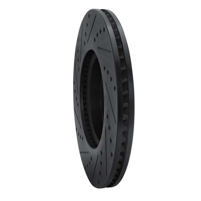 R1 Concepts — R1 2013-2025 Acura ILX Front Right Drilled & Slotted Black Brake Rotor
R1 Brake Rotor Drill - view 4