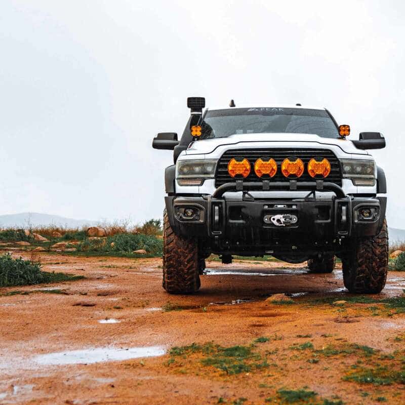 KC HiLiTES — KC HiLiTES SlimLite 8in. LED Light Shield (Shield Only) - Amber - view 3