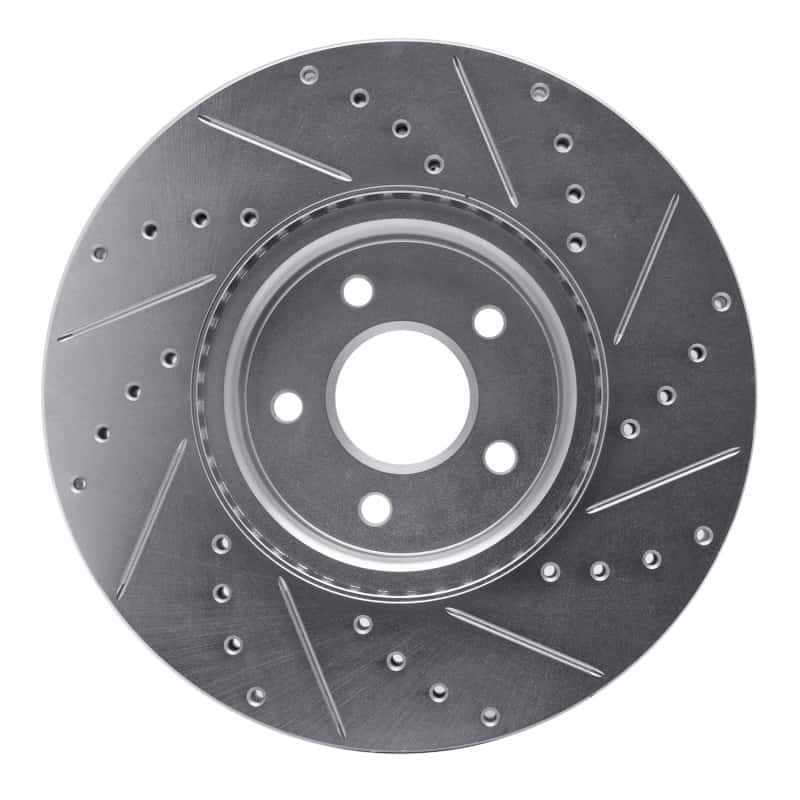 R1 Concepts — R1 04-19 Ford Focus Front Left Drilled & Slotted Silver Brake Rotor
R1 Brake Rotor Drill - view 5