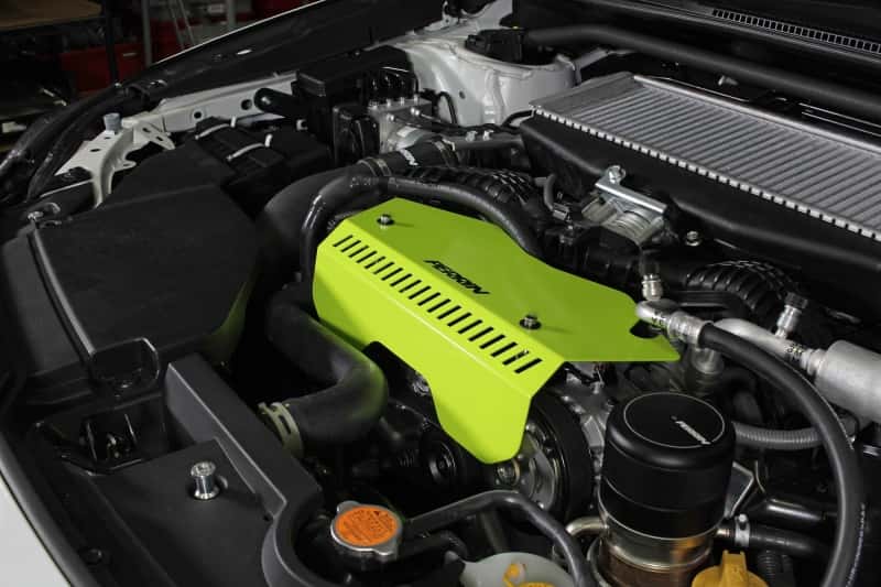 Perrin Performance — PERRIN 22-25 Subaru WRX Pulley Cover - Neon Yellow (TALL - For Use w/o PERRIN AOS) - view 7