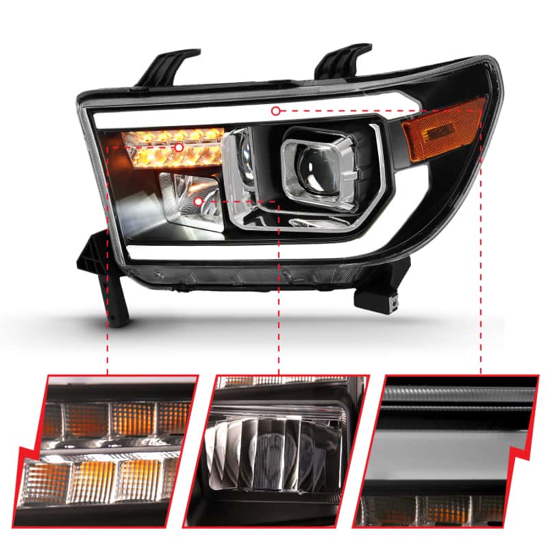 ANZO — ANZO 2007-2014 Toyota Tundra Projector Light Bar H.L Black Amber(Led High Beam) (Halogen Version)
Head Light Set
HdLtSet - view 10