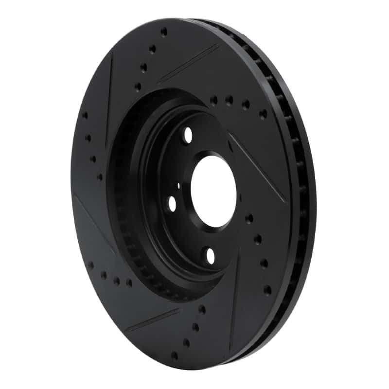 R1 Concepts — R1 99-07 Lexus ES300 Front Right Drilled & Slotted Black Brake Rotor
R1 Brake Rotor Drill - view 4