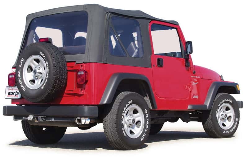 Borla — Borla 00-06 Jeep Wrangler Sport/SE/X/Rubicon Sahara 2.5L/4cyl 4.0L/6cyl SS Catback Exhaust
Cat-Back System
ExhstSysKt - view 4